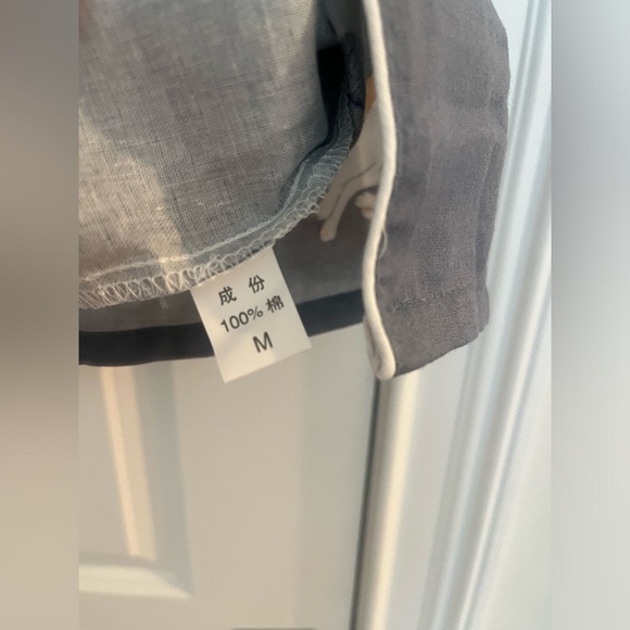 Cotton women’s pj top cats print Sz. M grey buttons front NWT - Picture 5 of 8